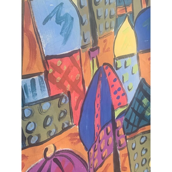 Vintage 80's Silkscapes Hand Painted Cropped Jacket Women's S - Picture 7 of 16